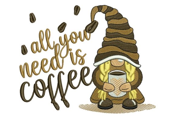 Coffee Girl Gnome: A Holiday Embroidery Review
