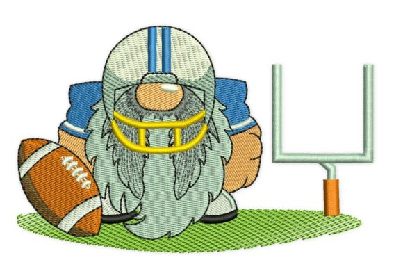 Football Gnome: A Playful Embroidery Design for Handmade Gifts