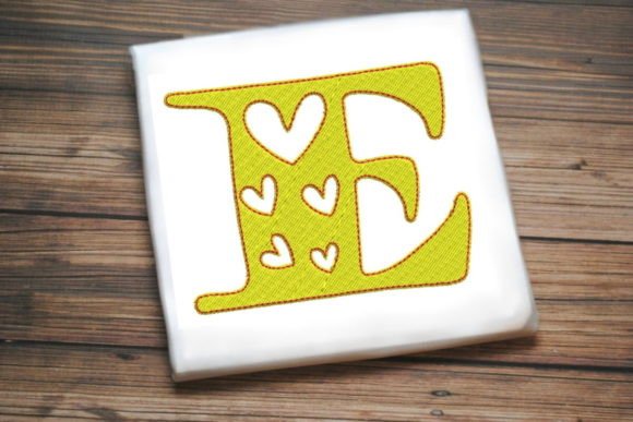 Review: Alphabet Letter E Multi Heart Embroidery Design