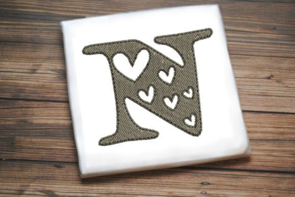 Review: Alphabet Letter N Multi Heart Embroidery Design