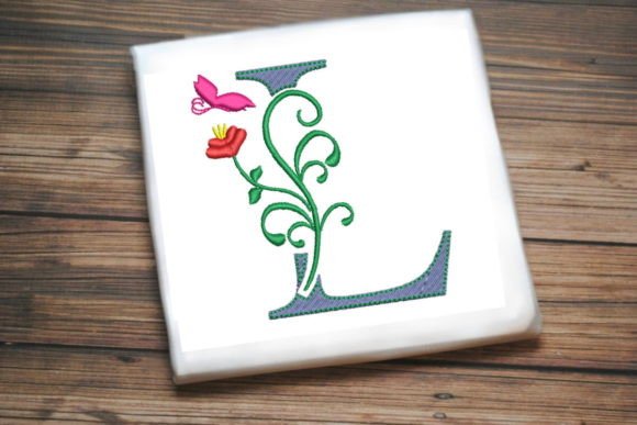 Review: Floral Letter L with Butterfly for Apparel