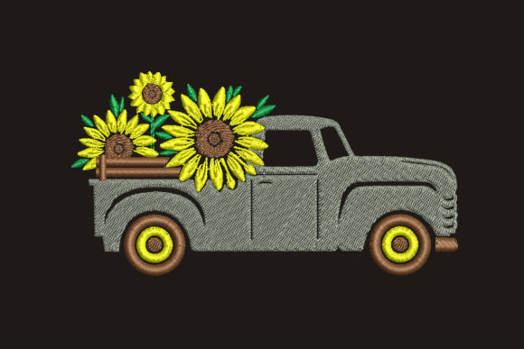 Review: Truck with Sunflower Embroidery Design