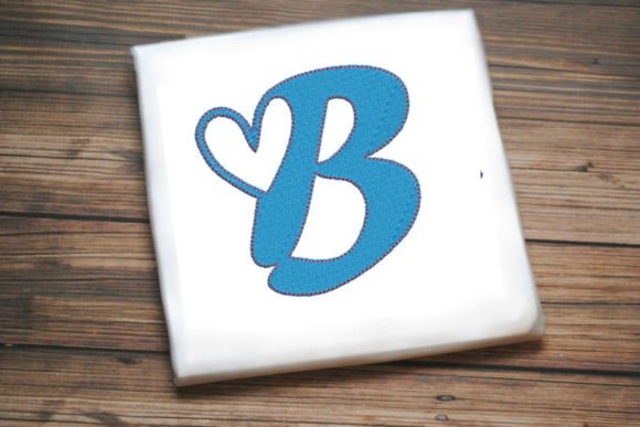 Reviewing Letter B with Beautiful Heart for Sweatshirts
